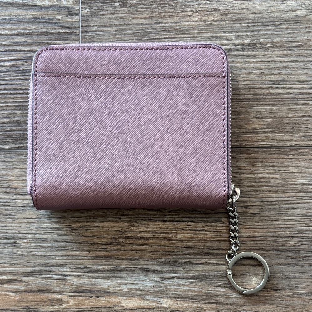 Kate Spade Pink Mauve Dusty Peony Cameron Bifold Wallet EUC - Picture 2 of 11